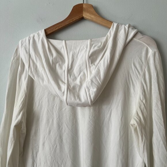 Coolibar UPF UV Sun Protection White Hooded Swim Cover Women's Size Large - Picture 9 of 9